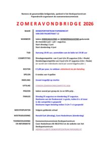 Zomeravond bridge 2026